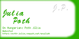 julia poth business card